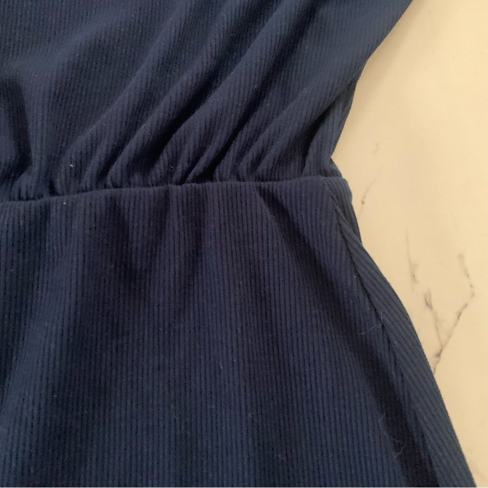 Amazon Basics Navy Blue Ribbed Dress - Picture 3 of 5